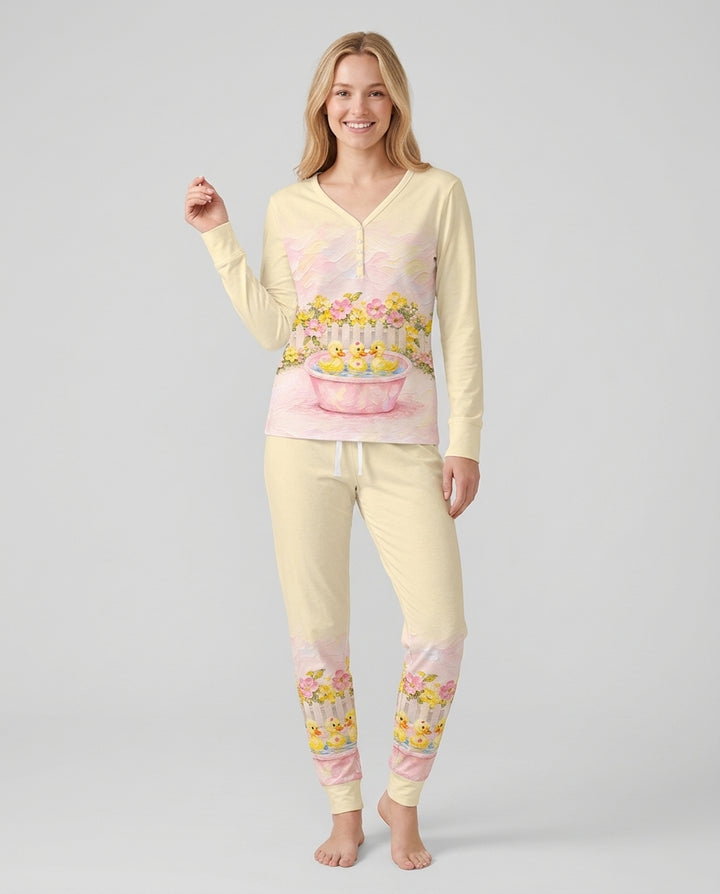 Sweet Duckling Dreams Bamboo Women Pajama Set