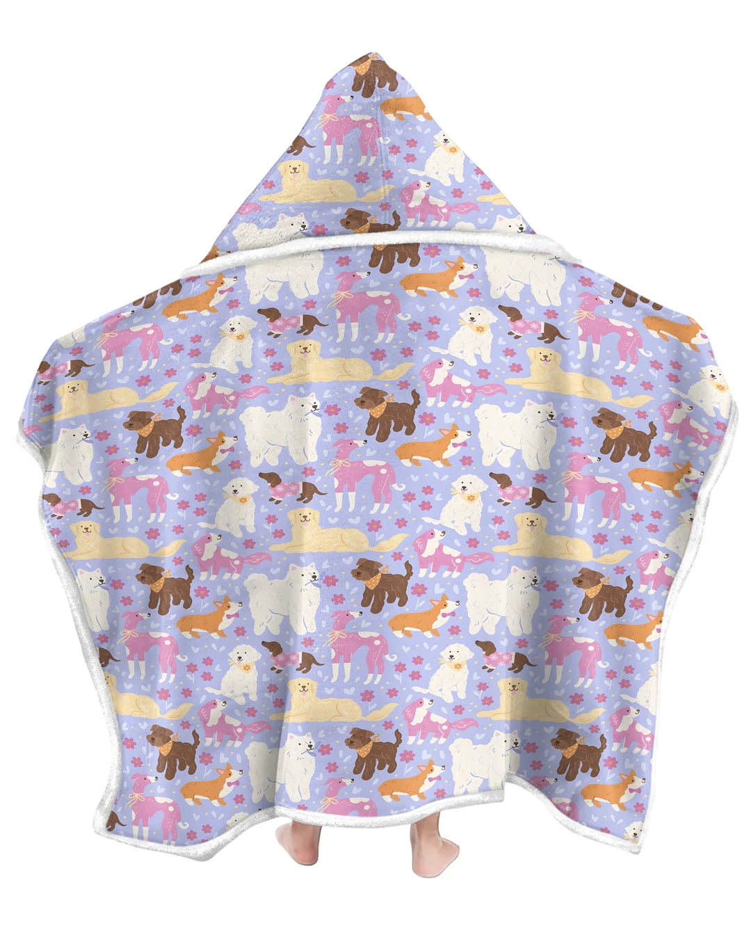 Floral Pawty Bamboo Wearable Hooded Blanket