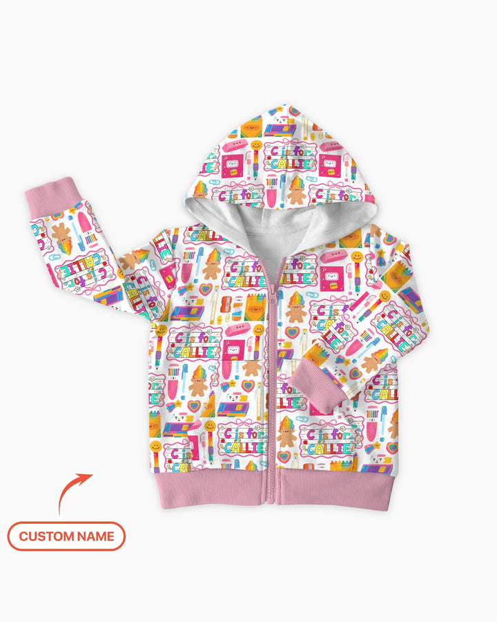Custom Name Classroom Cuties Bamboo Zip Hoodie