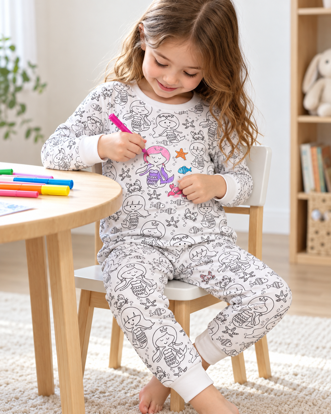 All Colorable Bamboo Two Piece Long Sleeve Pajama Set