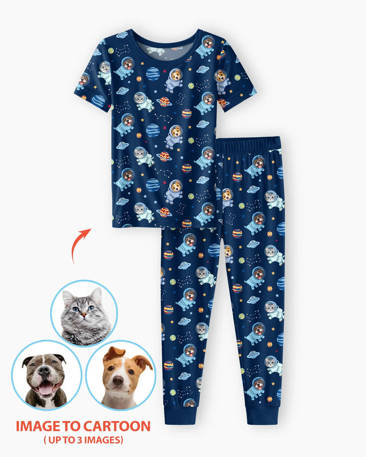 Zweiteiliges, kurzärmliges Pyjama-Set mit Marienkäfern