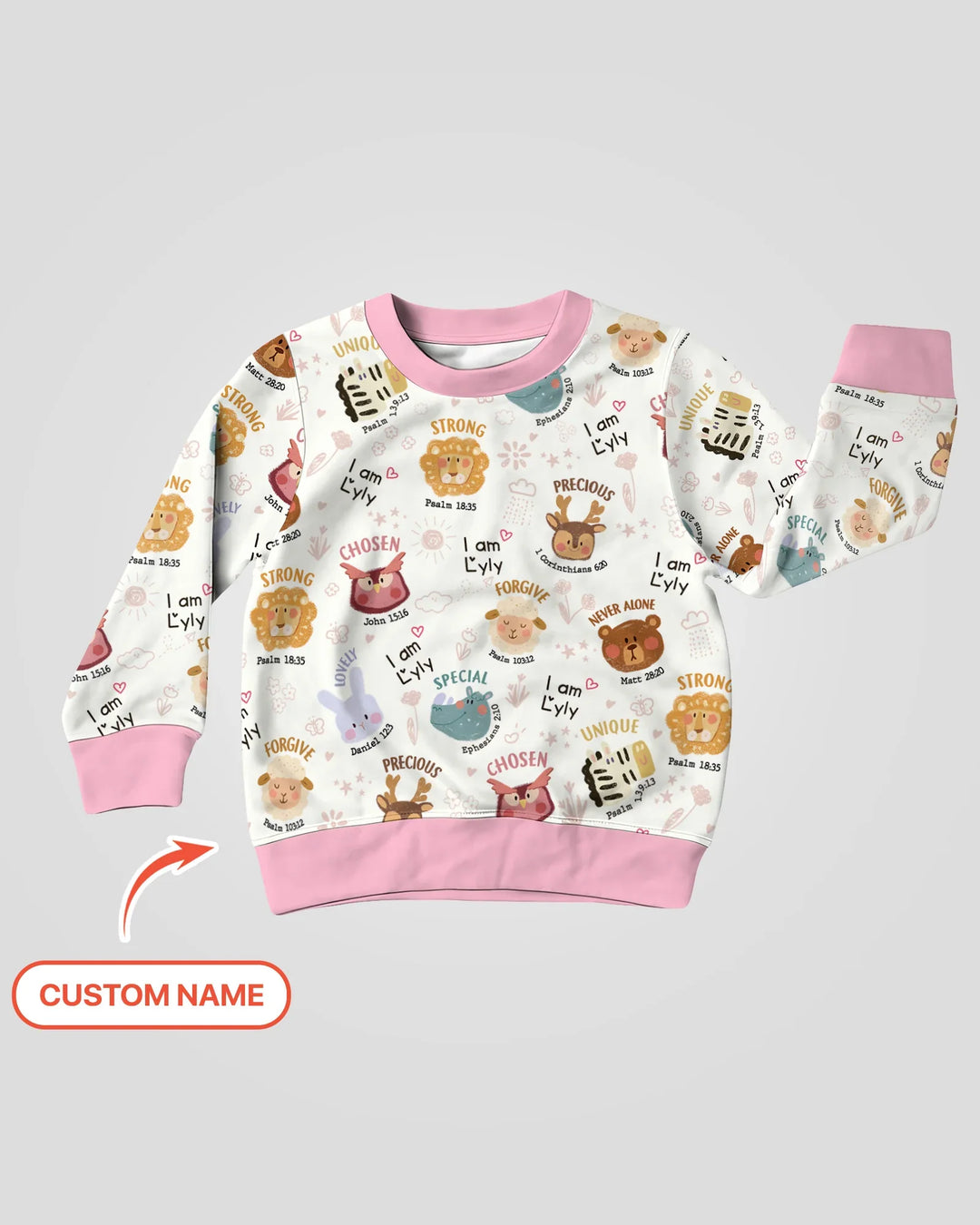 God’s Little Zoo Personalisierbares Bambus Crewneck Sweatshirt