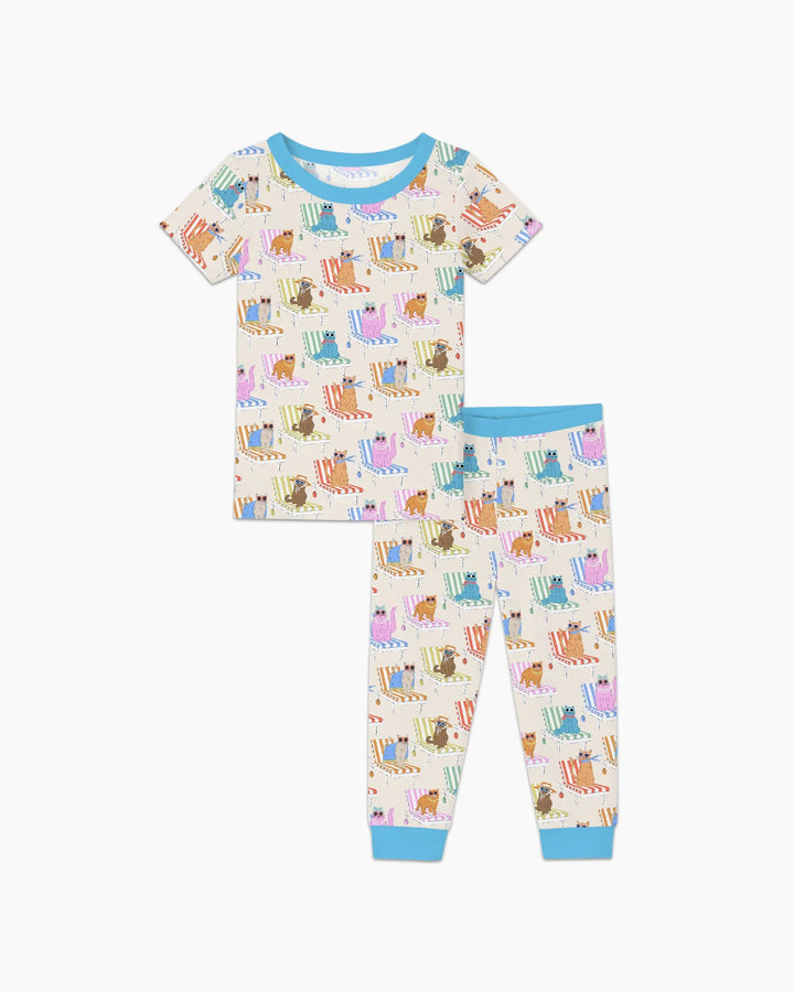 Zweiteiliges, kurzärmliges Pyjama-Set mit Marienkäfern