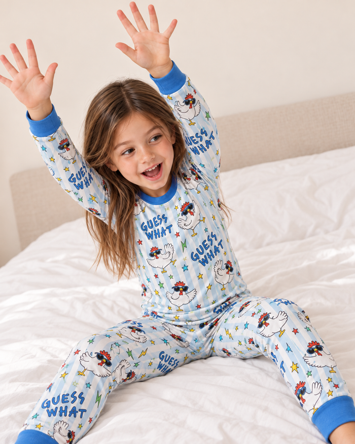 Guess What? Chicken Butt! Bamboo Two Piece Long Sleeve Pajama Set