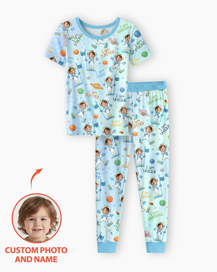 Schlafanzug-Set zweiteilig, kurze Ärmel, kurze Hose, Bambus