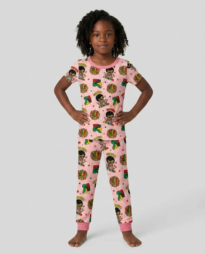 Zweiteiliges, kurzärmliges Pyjama-Set mit Marienkäfern