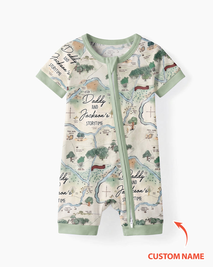 Mommy Daddy And Me Bedtime Story Family Matching Bamboo Shorty Zippy
