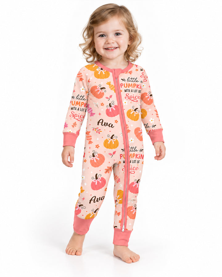 Custom Name Little Pumpkin With A Lot Of Spice Bamboo Convertible Zippy
