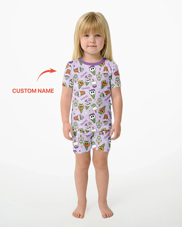 Schlafanzug-Set zweiteilig, kurze Ärmel, kurze Hose, Bambus