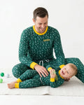 Embroidered Matching With Dad Golf Club Bamboo Men's Pajama Set