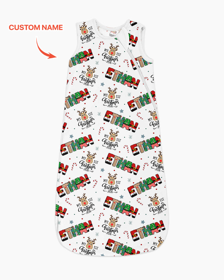 Custom Name "My First Christmas 2025" - Bamboo Sleep Bag (G)