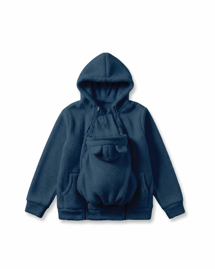 Cozy Wear Plush Fleece Mama & Baby Carrier Hoodie