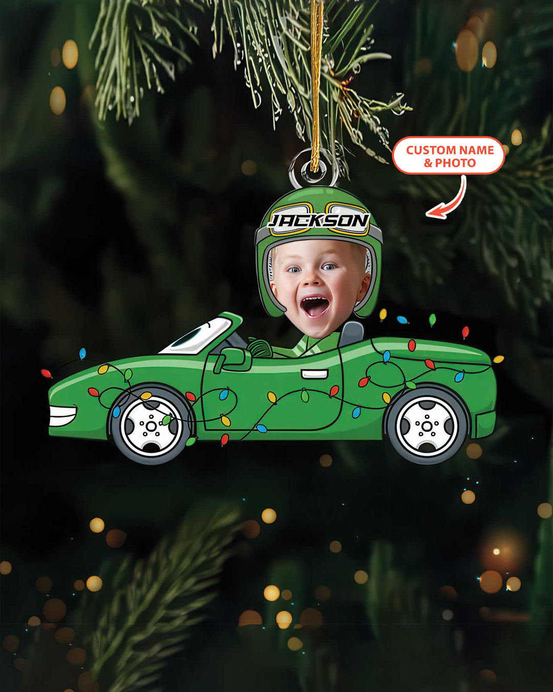 Driving Home For Christmas Acrylic Ornament