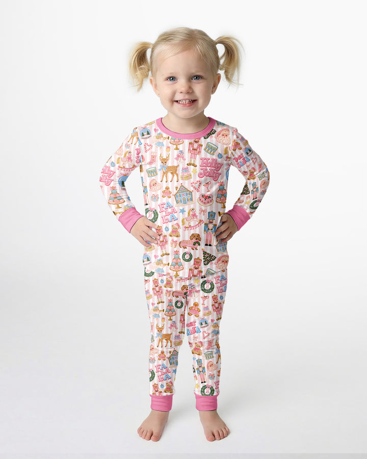 Preppy Christmas Bamboo Two Piece Long Sleeve Pajama Set