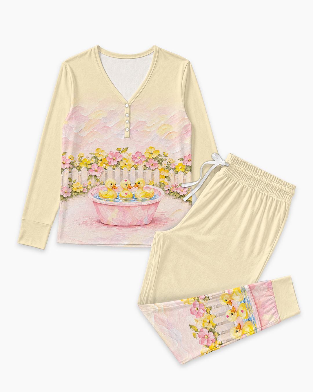 Sweet Duckling Dreams Bamboo Women Pajama Set