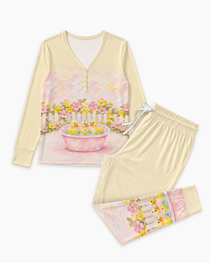 Sweet Duckling Dreams Bamboo Women Pajama Set