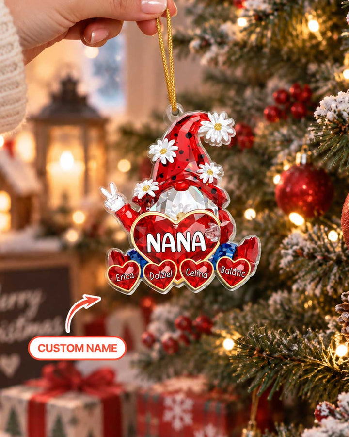 Gnome Grandma's Sweetheart Acrylic Ornament