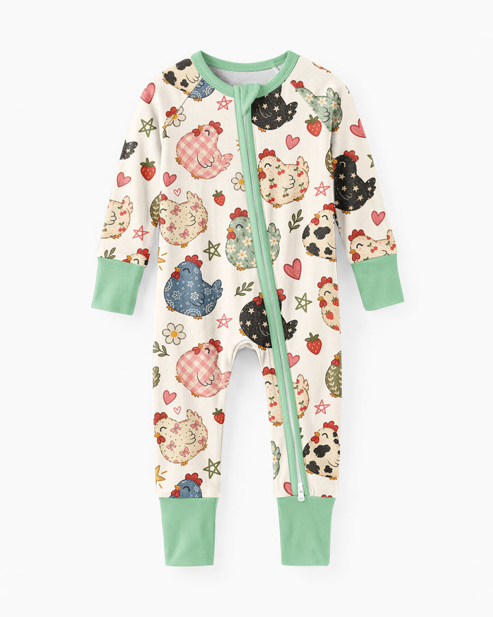 Playful Farm Chicken Bamboo Convertible Zippy