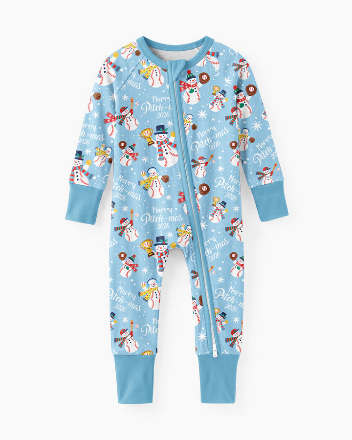 Baseball Christmas Non-custom Version Bamboo Convertible Zippy