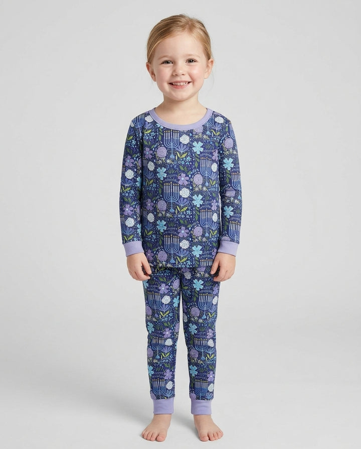 Hanukkah Me and Mom Matching Bamboo Two Piece Long Sleeve Pajama Set
