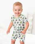 Jobs Alphabet Bamboo Two Piece Short Sleeve Shorts Pajama Set