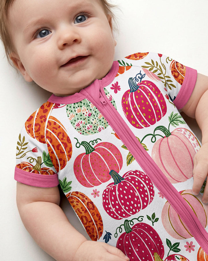 Pumpkin Patch Party Bamboo Shorty Zippy