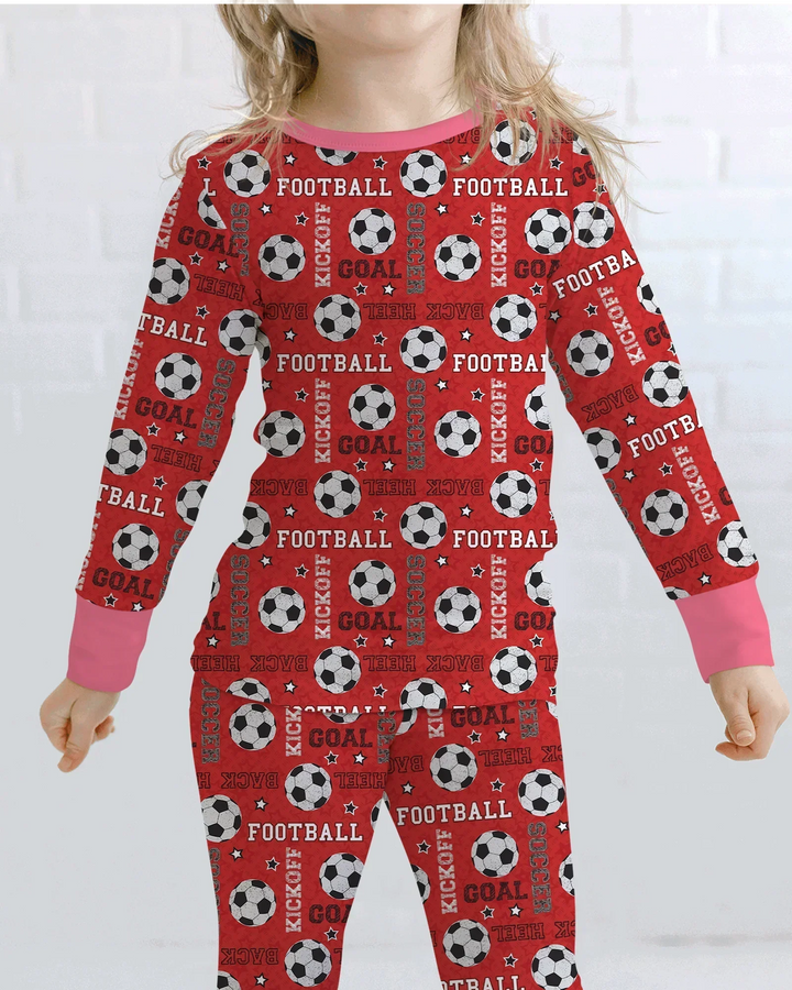 Zweiteiliges Langarm-Pyjama-Set mit Sommerfrüchten