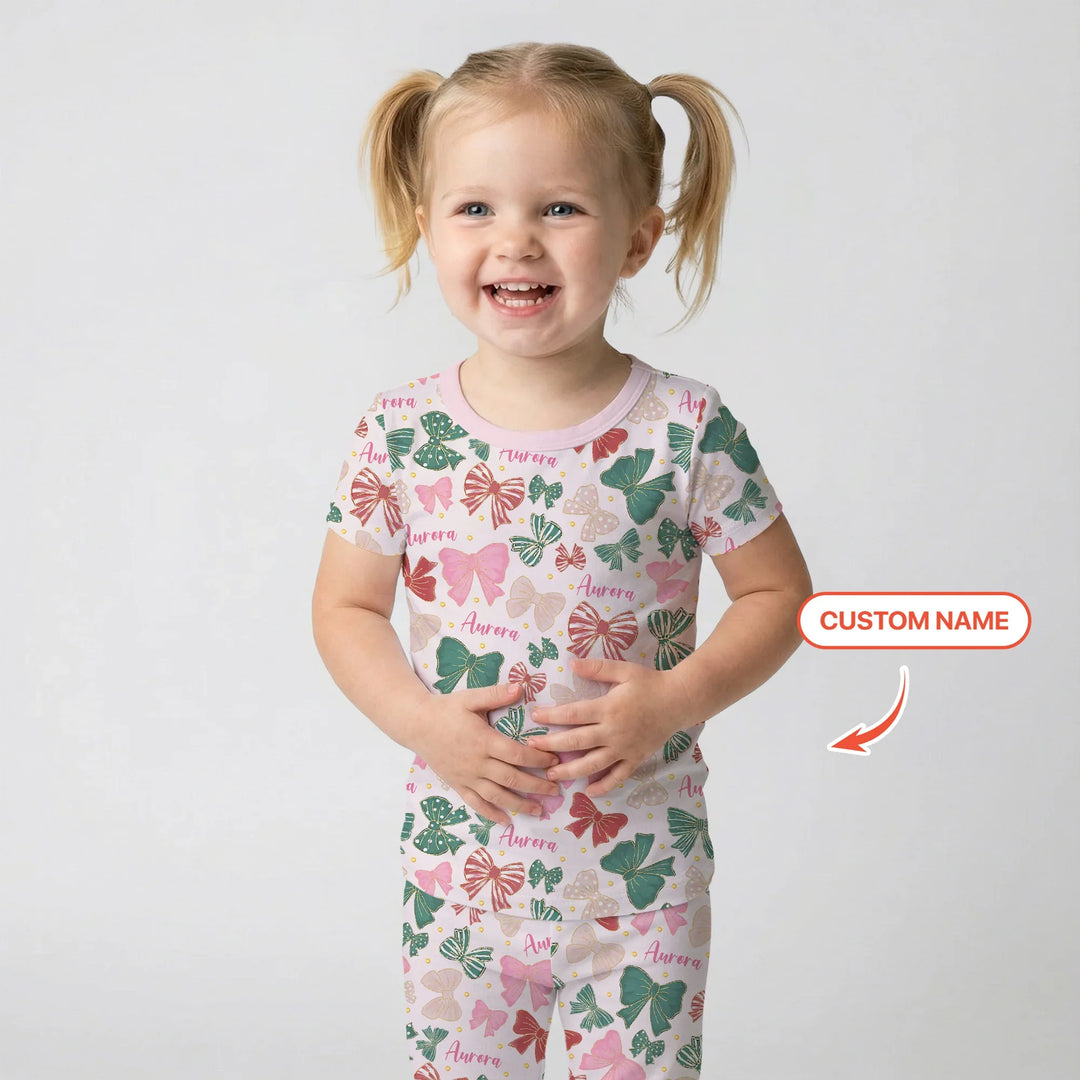 Zweiteiliges, kurzärmliges Pyjama-Set mit Marienkäfern
