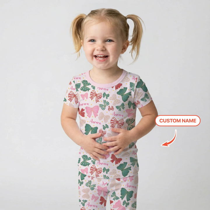 Zweiteiliges, kurzärmliges Pyjama-Set mit Marienkäfern
