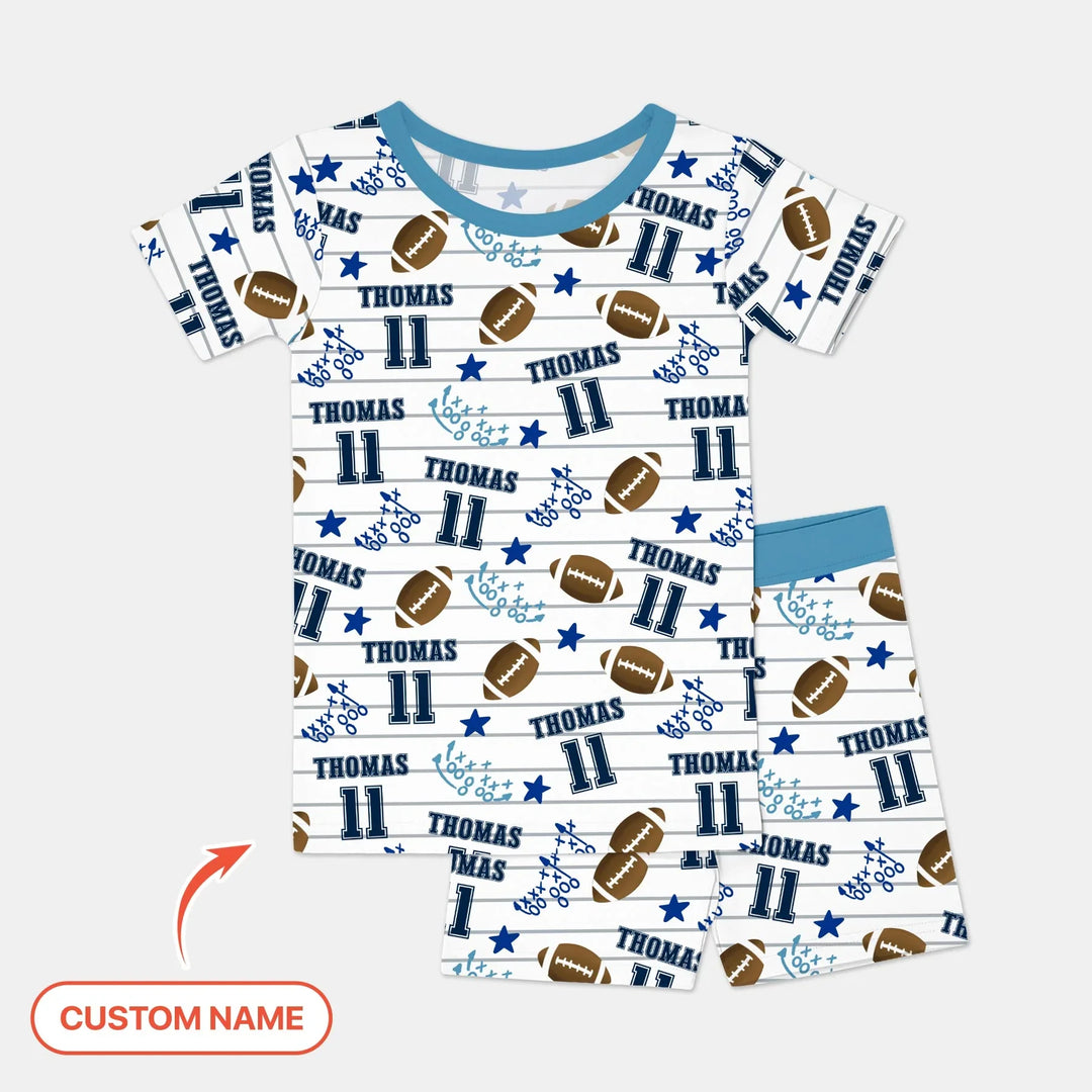 Zweiteiliges Pyjama-Set mit kurzen Ärmeln und Shorts im Sommer-Design