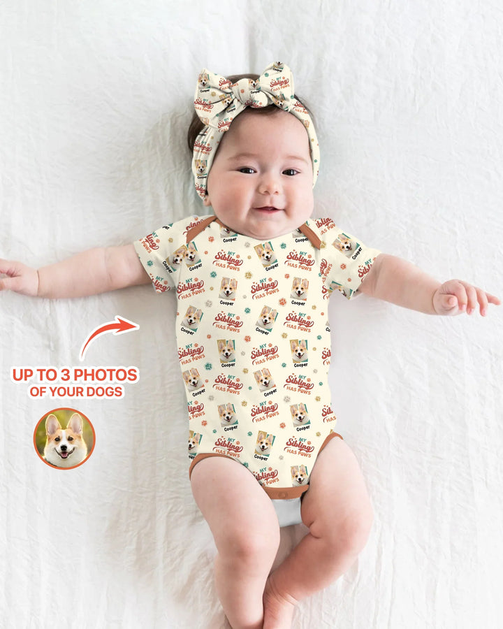 Gerippte Babykleidung mit individuellem Foto - Weich &amp; Skizzenhaft