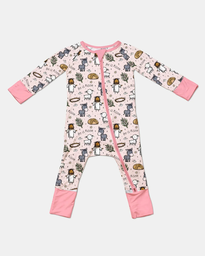 He Is Risen Easter Family Matching Bamboo Convertible Zippy