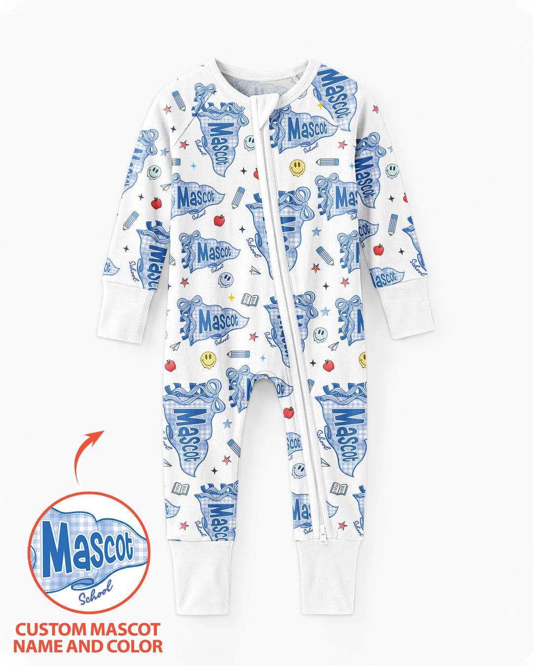 Custom Mascot School Name Bamboo Convertible Zippy