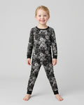 Midnight Cat Garden Bamboo Two Piece Long Sleeve Pajama Set