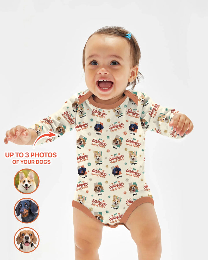 Gerippte Babykleidung mit individuellem Foto - Weich &amp; Skizzenhaft