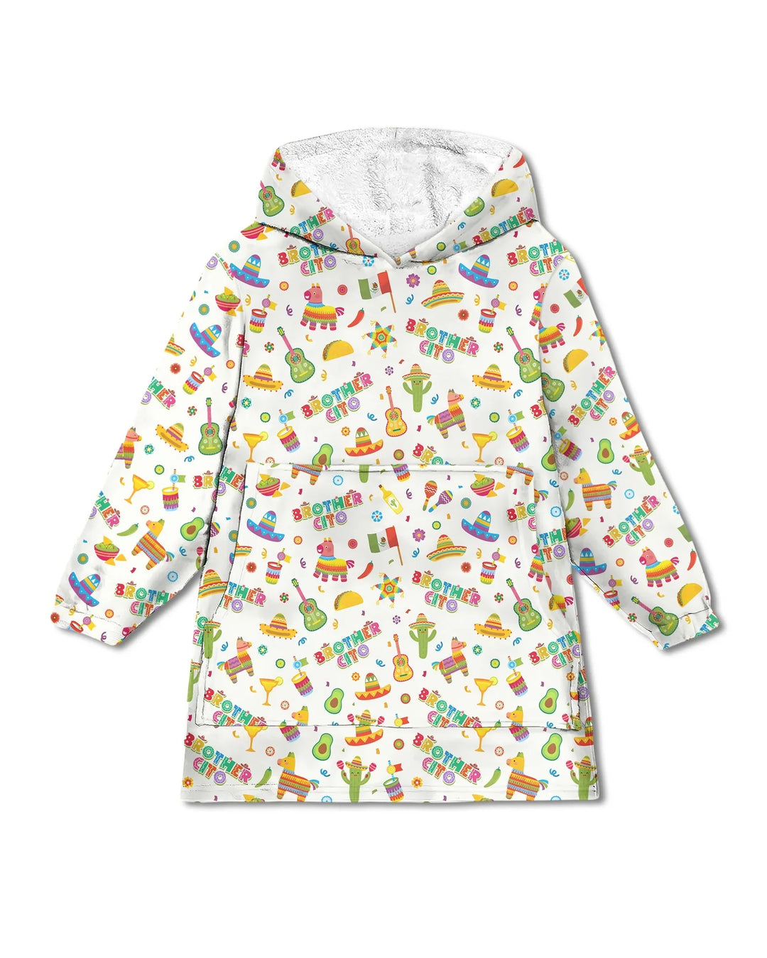 Cinco de Mayo Familie passende tragbare Bambus-Decken-Hoodie