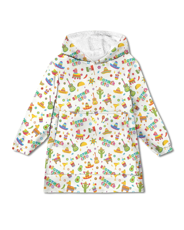 Cinco de Mayo Familie passende tragbare Bambus-Decken-Hoodie