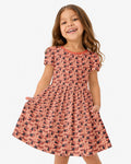 Black Cat Ditsy Bamboo Twirl Dress