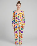 Rainbow Frog Parade Bamboo Women Pajama Set