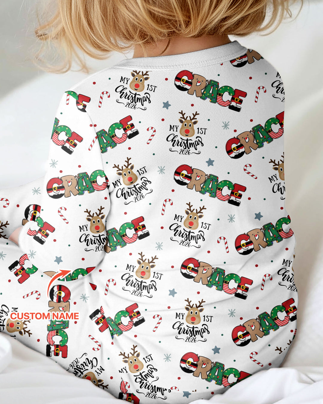 Custom Name My First Christmas 2026 Bamboo Convertible Zippy (G)