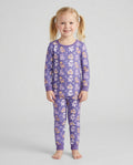 Purple Gingerbread Village Bamboo Two Piece Long Sleeve Pajama Set