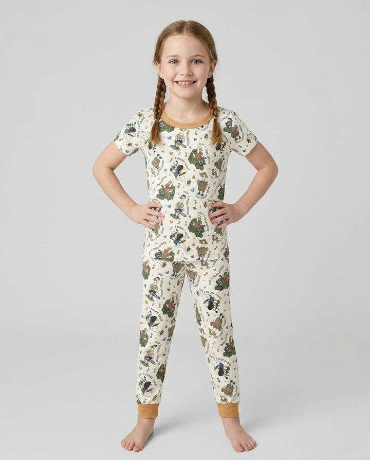 Zweiteiliges, kurzärmliges Pyjama-Set mit Marienkäfern