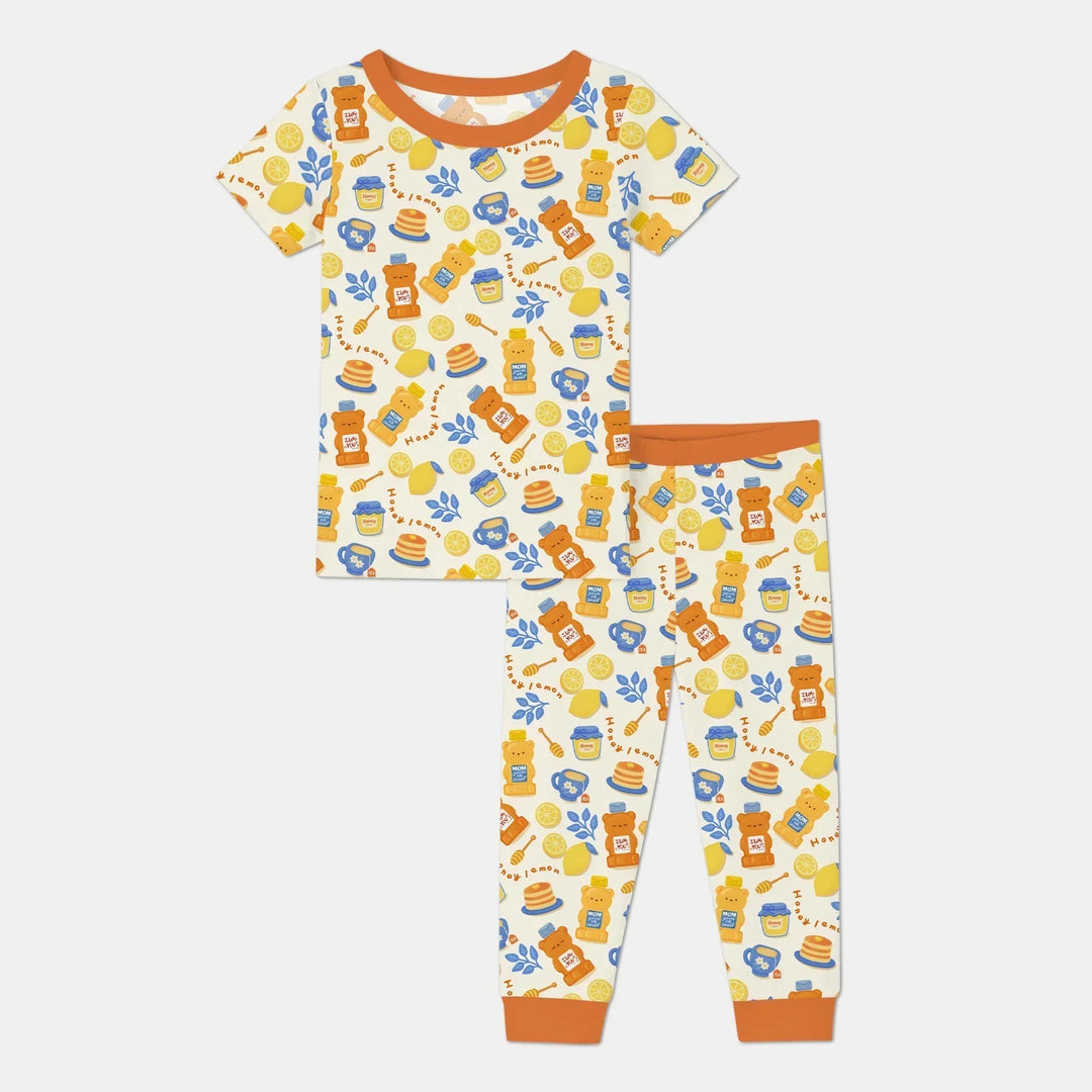 Zweiteiliges, kurzärmliges Pyjama-Set mit Marienkäfern