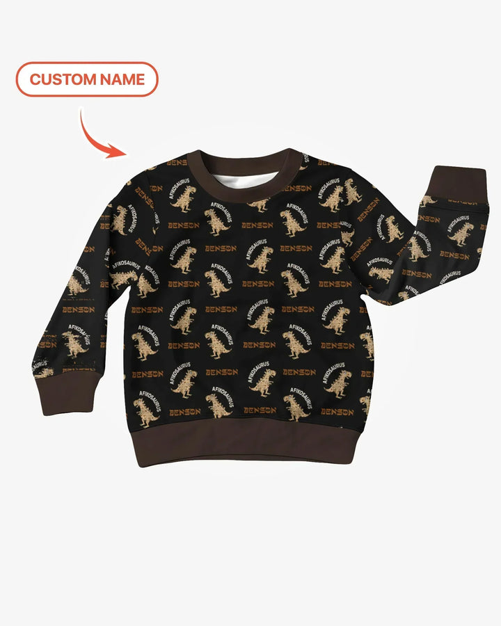 Custom Name Afikosaurus Bamboo Crewneck Sweatshirt