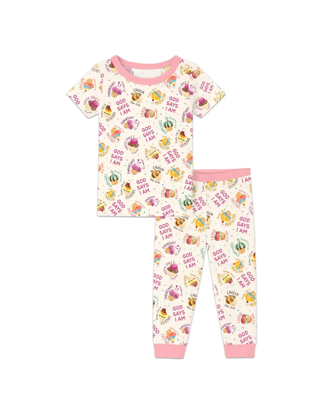 Zweiteiliges, kurzärmliges Pyjama-Set mit Marienkäfern