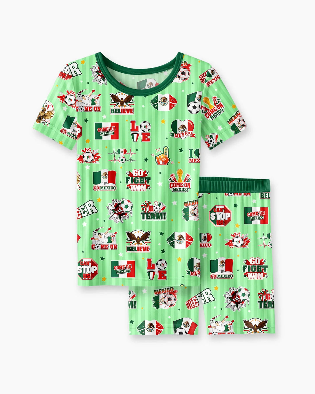 Schlafanzug-Set zweiteilig, kurze Ärmel, kurze Hose, Bambus