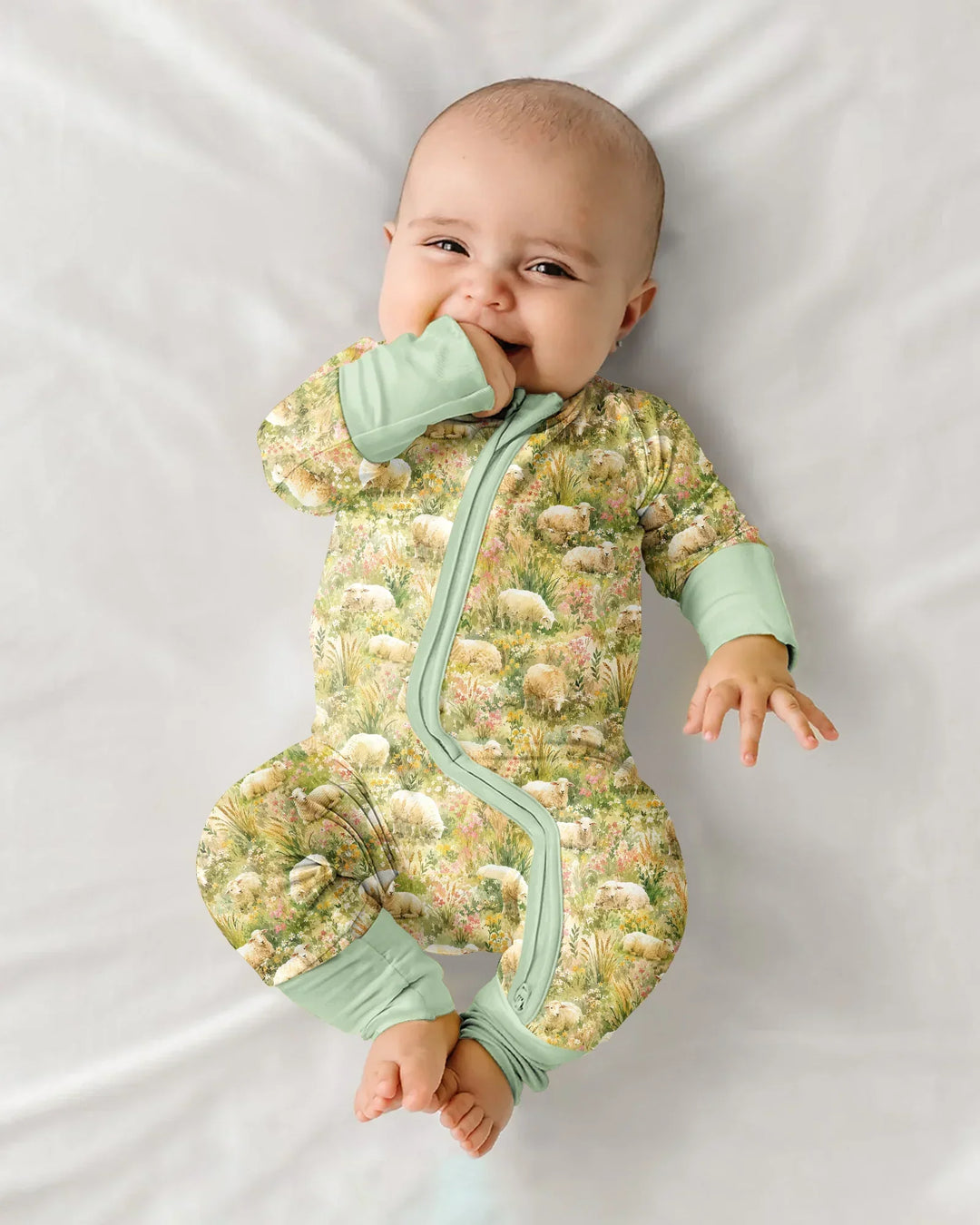 Gerippte Babykleidung mit individuellem Foto - Weich &amp; Skizzenhaft