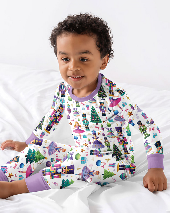 Nutcracker Wonderland Bamboo Two Piece Long Sleeve Pajama Set
