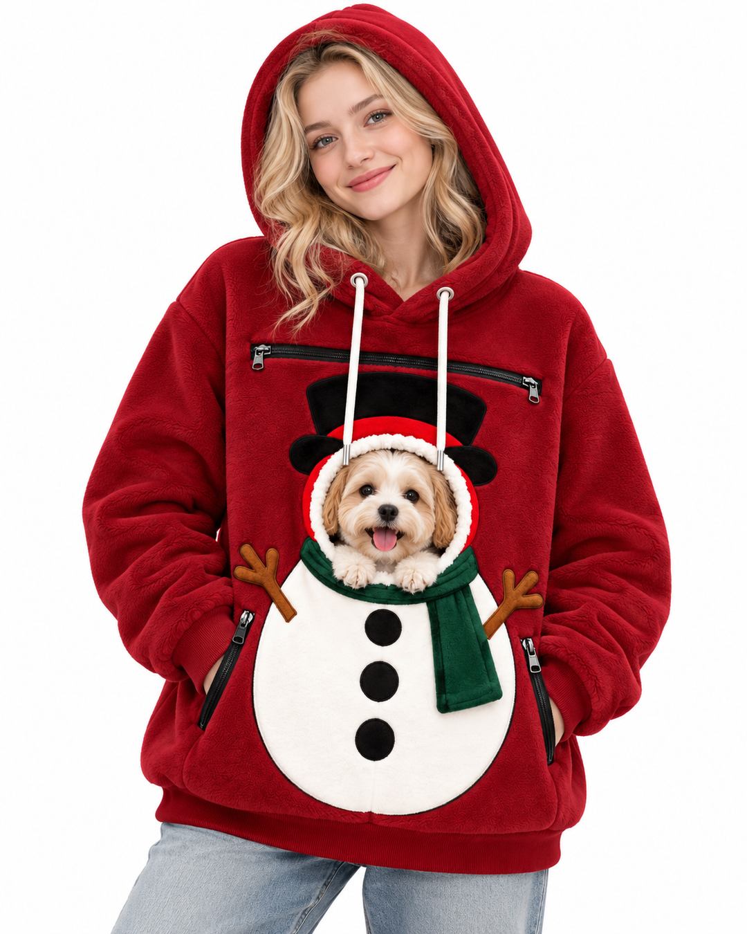 Snowman Animals Carrier Hoodie