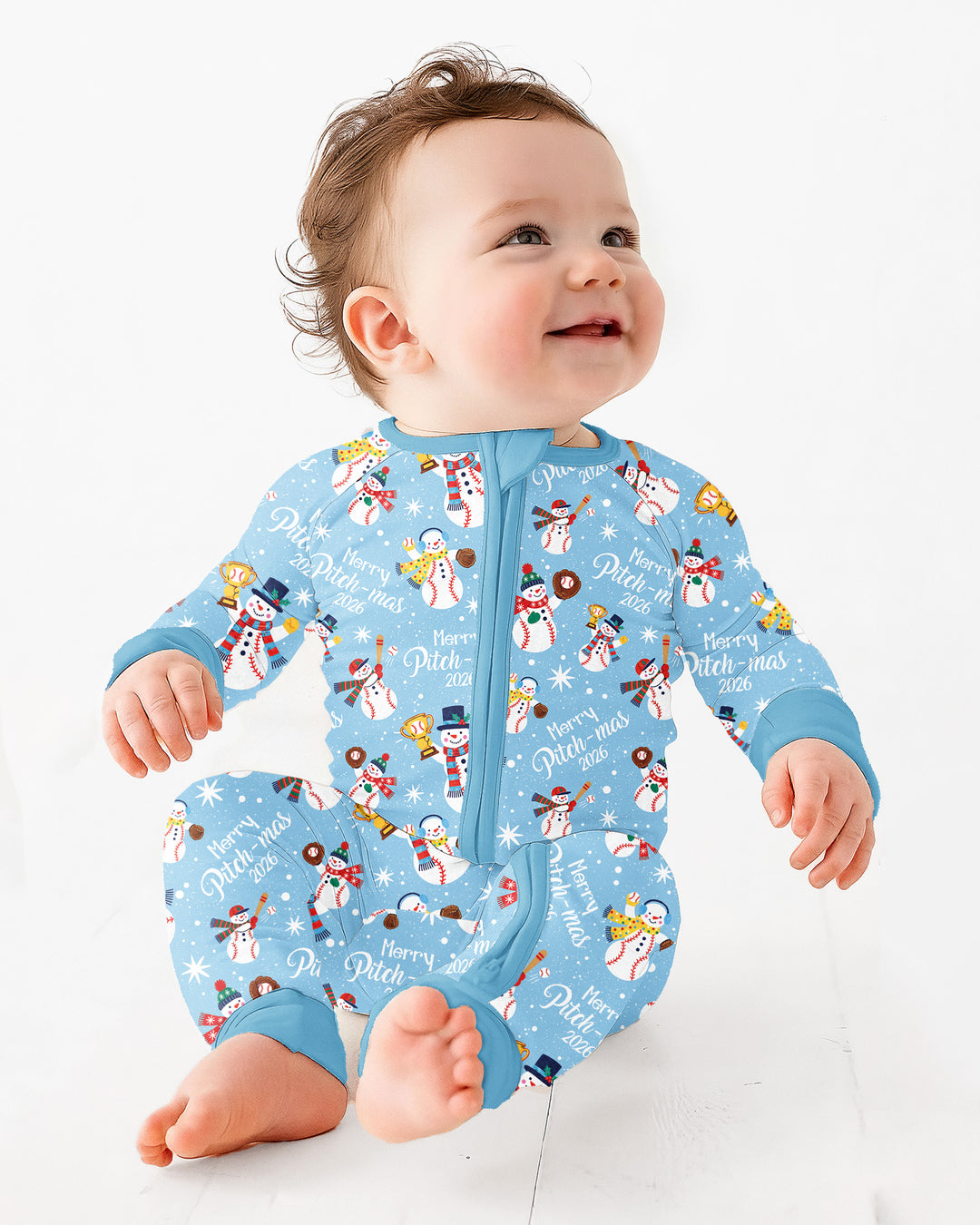 Baseball Christmas Non-custom Version Bamboo Convertible Zippy